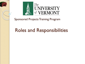 Roles and Responsibilites