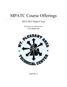 MPATC Course Offerings - Mount Pleasant High School