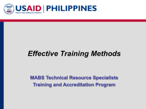 Effective Training Methods - RBAP-MABS