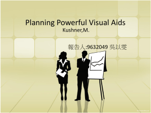 Planning Powerful Visual Aids