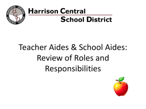 Aide & Assistant Roles & Responsibilities PPT