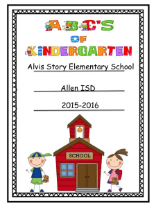 ABC's of Kindergarten - Allen Independent School District