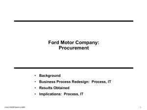 Ford Motor Company: Procurement