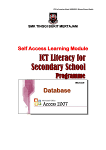 Module1-Ms Access ICTL Tingkatan 2