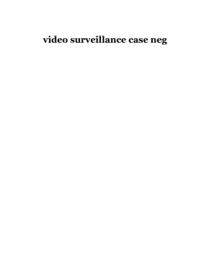video surveillance case neg - University of Michigan Debate Camp
