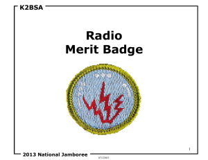 2013 Jamboree Radio Merit Badge Presentation 08012013