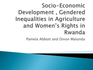 Socio-Economic Development , Gendered Inequalities in Agriculture