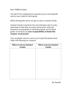 Second Grade Summer Packet - Community Partnership School