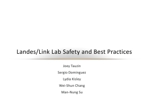 Lab safety - Link Research Group