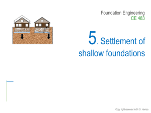 Foundation - 5. Settlement of Shallow foundatoin