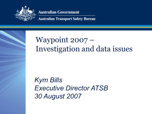 waypoint200730aug07 - Australian Transport Safety Bureau