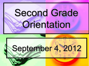 2nd Grade Orientation