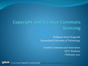 Copyright and Creative Commons licensing