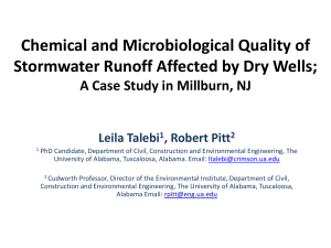 Chemical and Microbiological Quality of Runoff Into and Out of Dry