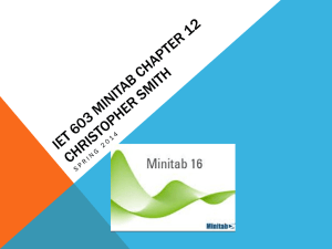 Minitab Chapter 12 - IET 603 Electronic Portfolio Spring 2014