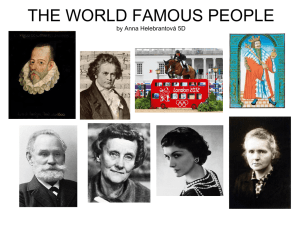 THE PROJECT OF WORLD FAMOUS PEOPLE