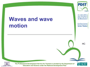 Chapter 16: Waves and Wave Motion
