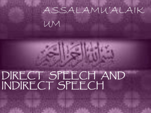 direct speech and indirect speech