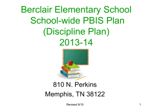 Berclair's PBIS Discipline Plan