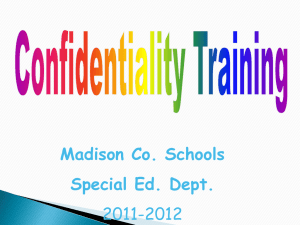 Confidential - Madison County Schools