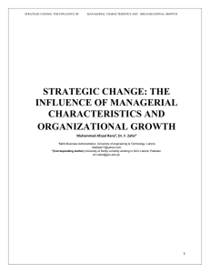 Article on Managerial Chtacteristics