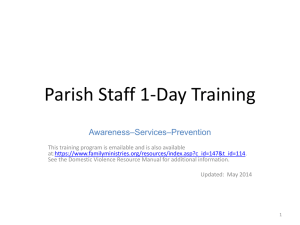 Training Parish Domestic Violence Workers