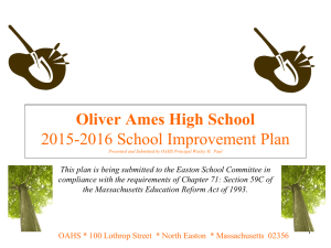 Improvement Plan - Easton Public Schools