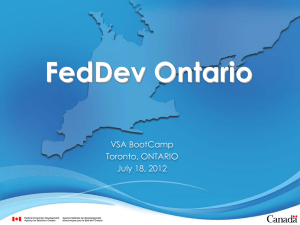 Introduction to FedDev Ontario