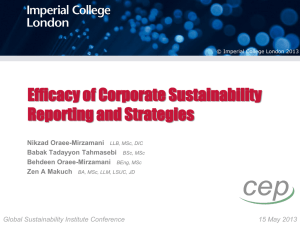 Efficacy of Corporate Sustainability Reporting and