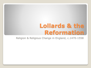 Lollards & the Reformation