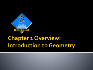 Chapter 1: Introduction to Geometry