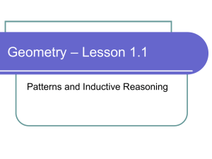 Geometry * Lesson 1.1