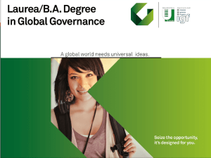 Global Governance I (Tor Vergata University, Rome)