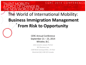 The World of International Mobility: Business Immigration