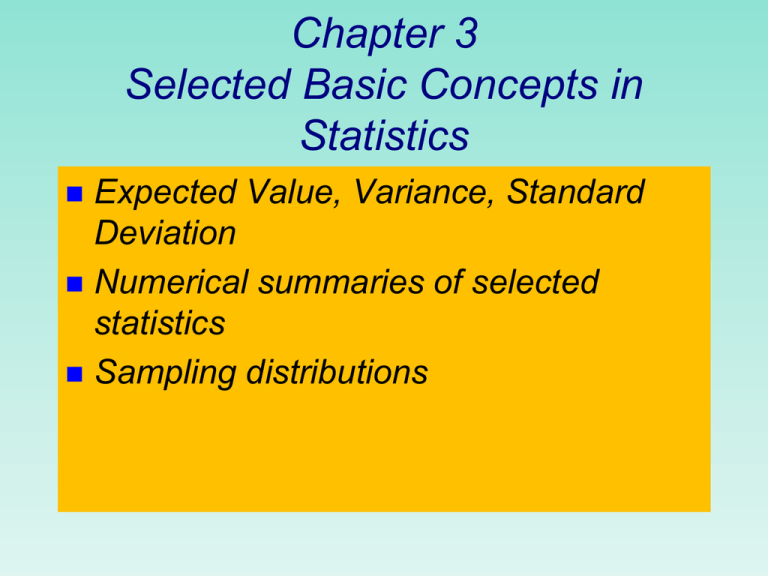 Chapter 3 Basic Concepts In Statistics (ppt)