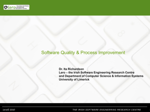 Lecture 1 Lero SQ & PI - Software Quality-TQM