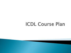 ICDL Course Plan