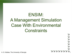 ENSIM: A Management Simulation Case With Environmental