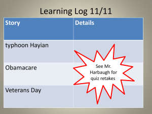 Class Business - Mr. Harbaugh