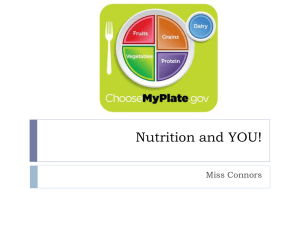 Nutrition and YOU!