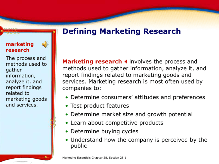 Marketing Research Webxam Review Powerpoint