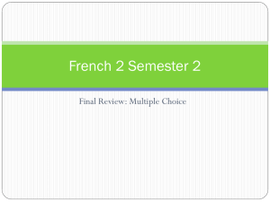 French 2 Semester 2