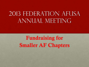 Fundraising for Smaller Chapters