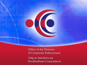 Presentation - Office of the Director of Corporate Enforcement