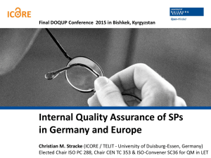 udede - Quality Assurance of Study Programmes