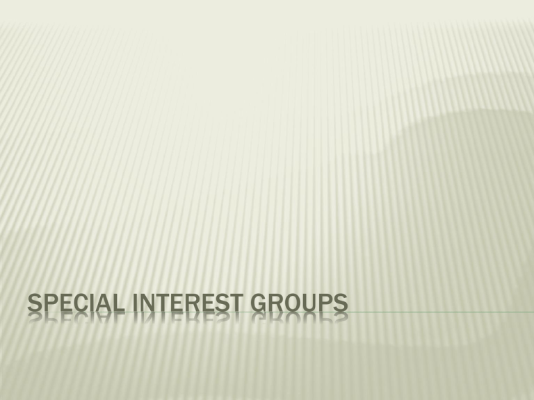 Special Interest Groups