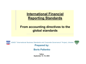 International Financial Reporting Standards From accounting