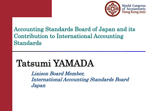 International Accounting Standards Board Tatsumi Yamada