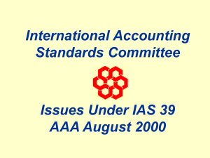 International Accounting Standards Committee: Role and Structure