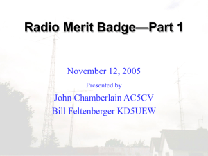 Radio Merit Badge, Part 1